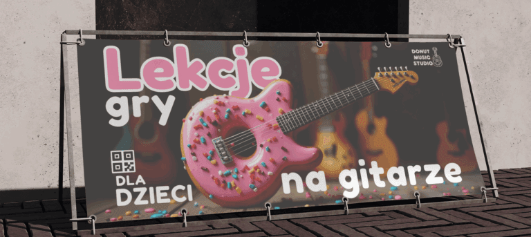 Street banner mockup design