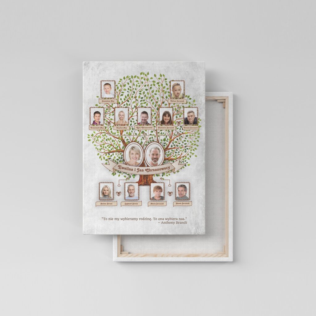 Personalizowane Drzewo Genealogiczne - "Elegancja" pion